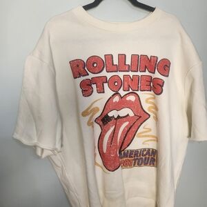 Rolling Stones 1981 Tour Cutoff Sweatshirt 2X Oversized Vintage Festival